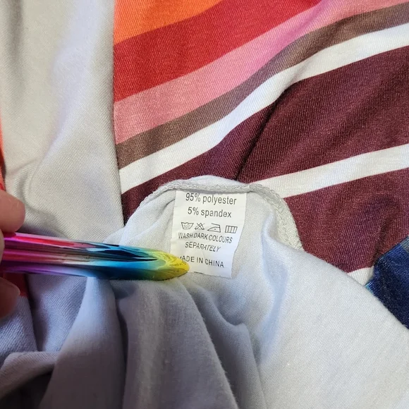 Colorful Striped Long Sleeve Tee - Picture 3 of 4